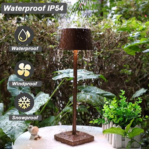 意大利 铝合金无线QI充电台灯 4000mAh电池 IP54防水 触摸调光 适用于客厅、室内外餐厅、咖啡厅 商品图3