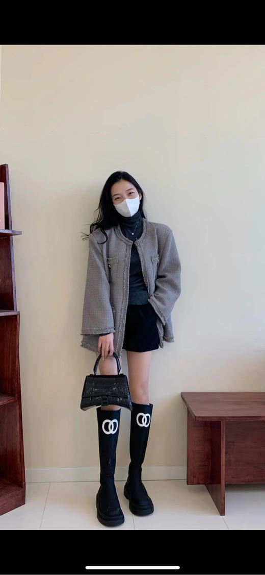 巴黎世家 xs号 soblack  鳄鱼压纹 牛皮 沙漏包 商品图2