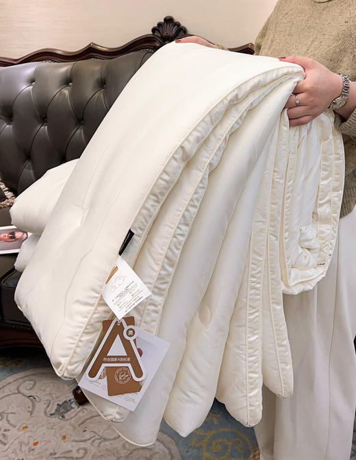 福利款！高端100s铂金木本蚕丝大豆冬被 35%蚕丝+20%大豆纤维+45%进口超细抗菌纤维 柔软温暖抑菌防螨 商品图4