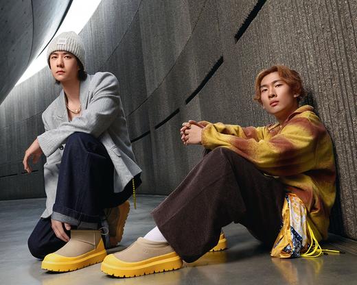 现货 THS-无 ug家 情侣款 彩壳雪地靴 系带款厚底鞋 一脚蹬厚底鞋 QZ117 商品图1