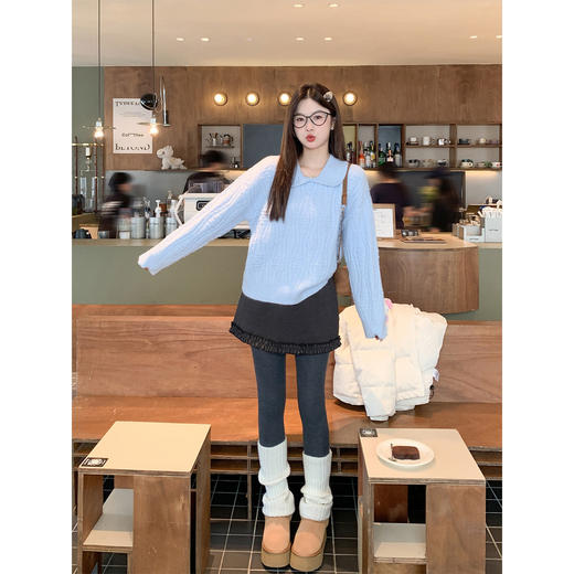 <曾小咸推荐>现货秒杀 ！微信超特价！韩系娃娃领毛衣 日常219.99 立减120 秒杀99.99！ 下摆花边短裙 秒杀69.99！！韩系立领羽绒服 日常509.99  秒杀299.99！ 商品图1