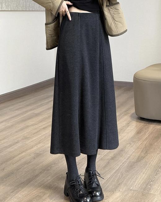 【卷卷紫醋酸羊毛6片半裙】不加绒/加绒可选 分片设计更显瘦 醋酸羊毛混纺亲肤垂顺耐穿有型 百搭不出错 商品图7
