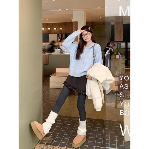 <曾小咸推荐>现货秒杀 ！微信超特价！韩系娃娃领毛衣 日常219.99 立减120 秒杀99.99！ 下摆花边短裙 秒杀69.99！！韩系立领羽绒服 日常509.99  秒杀299.99！ 商品图3