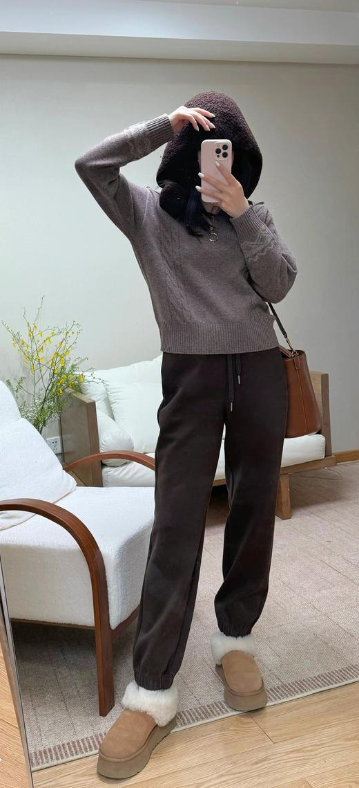 外贸大厂出品【加绒加厚卫裤】3色可选~基础不挑人的经典版型，手感柔软，垂而有型，筋骨感十足WD 商品图2