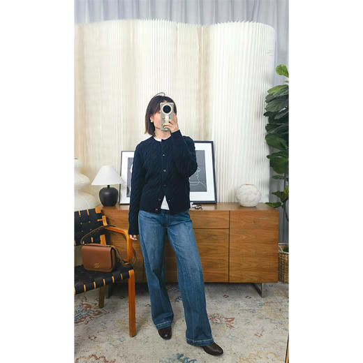 【贝拉推荐】伦敦桥 意大利纱线纽花绳开衫 90%羊毛10%羊绒 经典法式复古 净重450g厚实保 商品图3