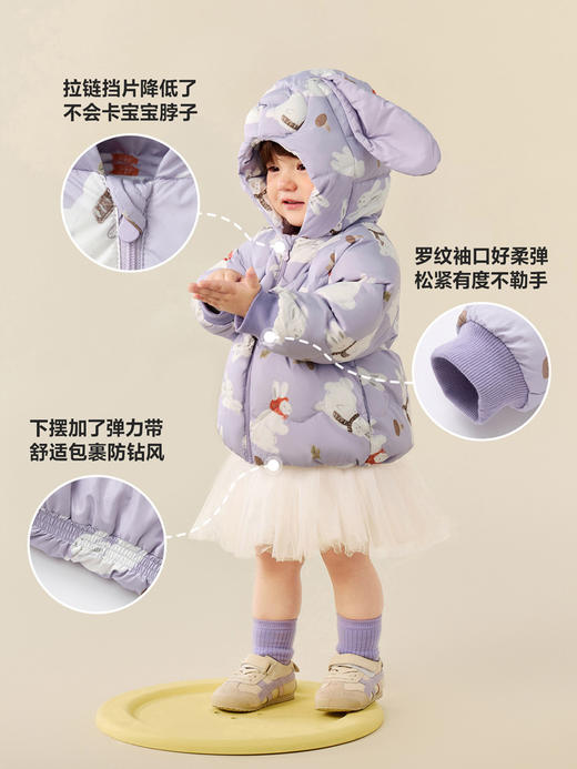 冬季男女童宝宝羽绒外套新款儿童动物造型帽羽绒服上衣厚款 商品图2