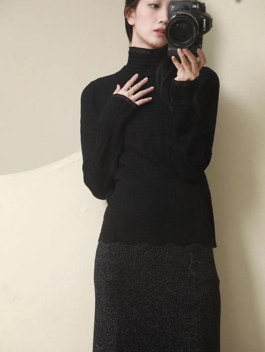 独家高货【真丝羊毛蕾丝打底衫】柔软完全不扎身~上身一秒提气显肤色，优雅氛围感十足！无标发货WD 商品图6