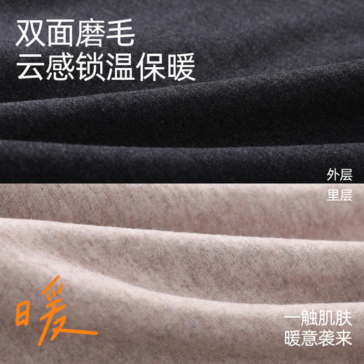 【羊毛蚕丝圆领】熳洁儿 320G加厚保暖圆领套装情侣款商场同款25707226/25707926 商品图4