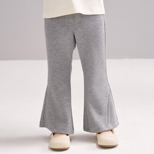 笛莎Deesha 2026春季女童基础好搭针织喇叭裤长裤 商品图1