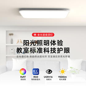 【常青藤爸爸专属链接】百孜护眼吸顶灯超薄无缝隙大厅主灯现代简约全光谱卧室书房餐厅灯