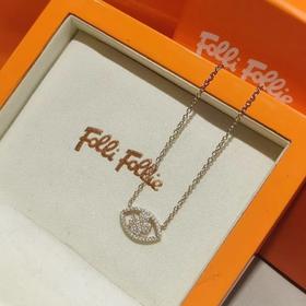 Folli Follie · 恶魔之眼项链•925纯银•可伸缩毛衣链•玫瑰金