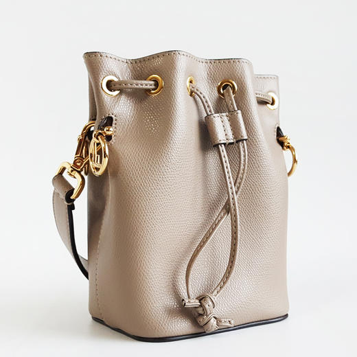 【95新】FENDI芬迪8BS010灰色全皮Mon Tresor水桶包单肩包女士 151225AK01 商品图2