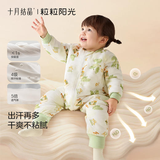 粒粒阳光婴儿睡袋春秋防踢儿童分腿连体睡衣恒温宝宝睡袋 商品图4