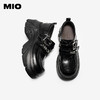 MIO米奥甜酷小皮鞋2026春季新款厚底增高黑色复古通勤运动乐福鞋M261561544 商品缩略图3