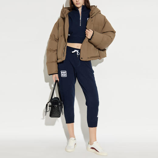 DSQUARED2 女士字母徽标印花棉质休闲裤 深蓝色 S75KB0522 S25030 524 商品图4