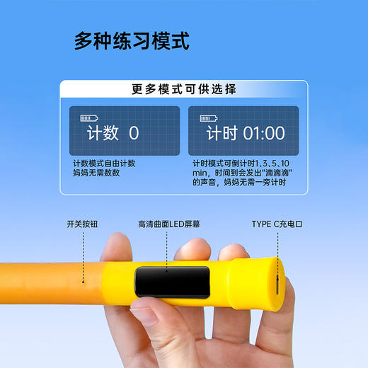 沙式3.0计数跳绳中学生小学生儿童中考专用电子考试专业运动提速 商品图3