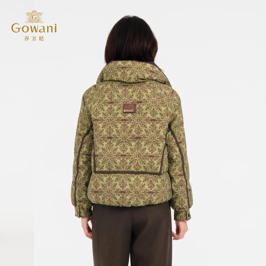 【直播同款】Gowani/乔万尼2025新款轻薄女款冬季两色可选复古短款羽绒服EZ4T209 商品图4
