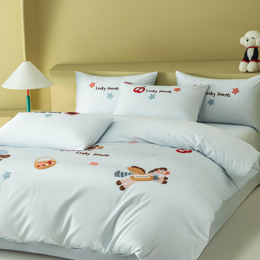 【品牌直发】加倍生活 A类100支全棉纯棉毛巾绣话四件套 马上有钱 马年限定系列 年货节焕新 商品图1