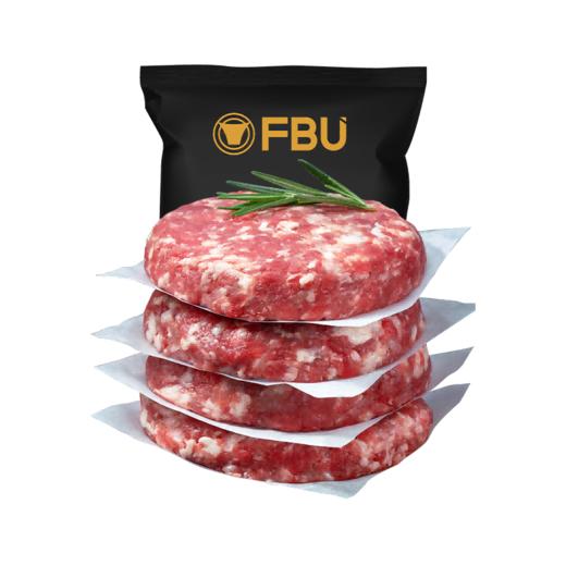 【顺丰冷链发货】FBU牛排保鲜局 安格斯纯牛肉饼 配料表只有牛肉 牛肉味足+奶香味 甄选进口纯种安格斯黑牛 商品图1