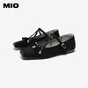MIO米奥2026春季新款玛丽珍鞋方头低跟T字带扣带流苏浅口单鞋女鞋M261440727 商品缩略图2