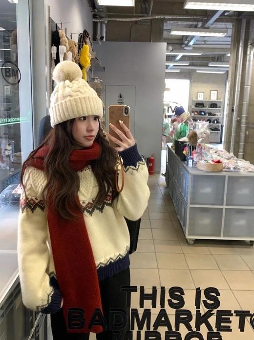 初雪童话【圣诞限定顶奢费尔岛毛衣】一眼贵的顶级羊毛纱线，如云雾般柔软高克重！重工厚实WD 商品图6