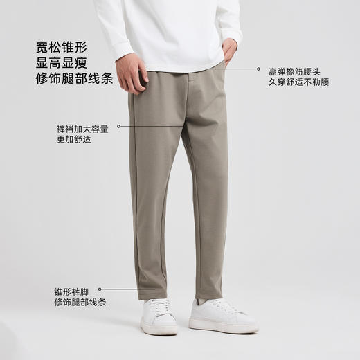 墨麦客男装莫代尔轻商务休闲裤男2025秋新款锥形通勤裤子男91385 商品图2