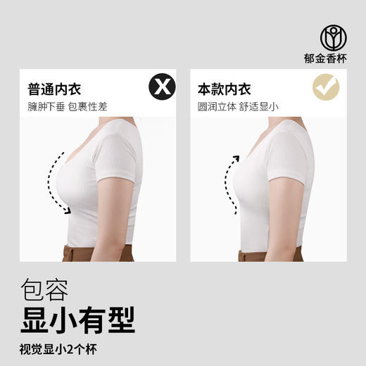 D2-【B-E杯】【大胸显小】润微薄款无钢圈防下垂收副乳文胸胸罩   薄荷小姐【大胸-蕾丝】 商品图4