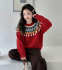 大童红色系费尔岛针织毛衣122306 商品缩略图4