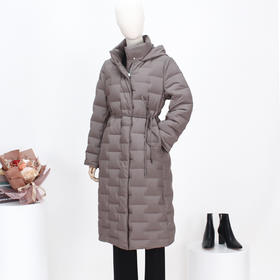 FOCALS新款休闲时尚连帽白鸭绒绒保暖长款羽绒服外套FRSDD506