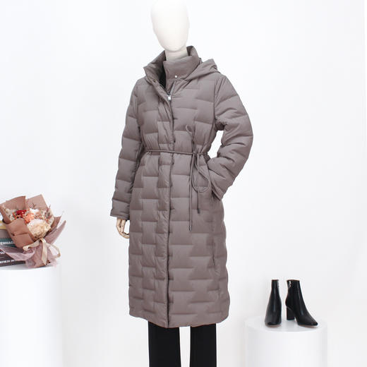 FOCALS新款休闲时尚连帽白鸭绒绒保暖长款羽绒服外套FRSDD506 商品图0