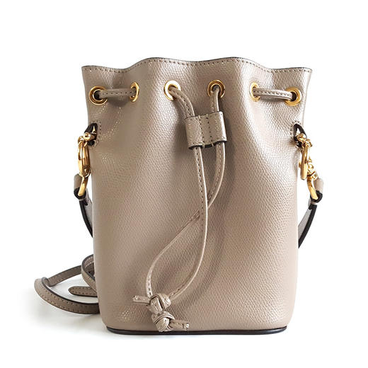 【95新】FENDI芬迪8BS010灰色全皮Mon Tresor水桶包单肩包女士 151225AK01 商品图0