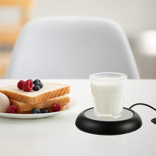 高品质 USB 创意水杯加热大杯垫 办公室适用保温垫 自动关闭功能 黑色 商品图1