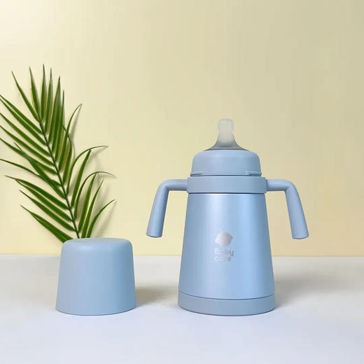 （清仓刮码）babycare小月龄歪头保温杯吸管奶瓶婴幼儿宝宝奶瓶保温杯 商品图1