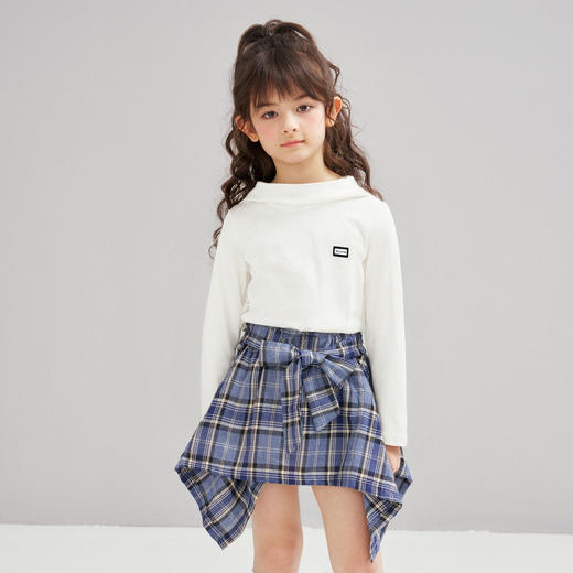 笛莎Deesha 2026春季女童简约时尚基础连帽长袖T恤 商品图3