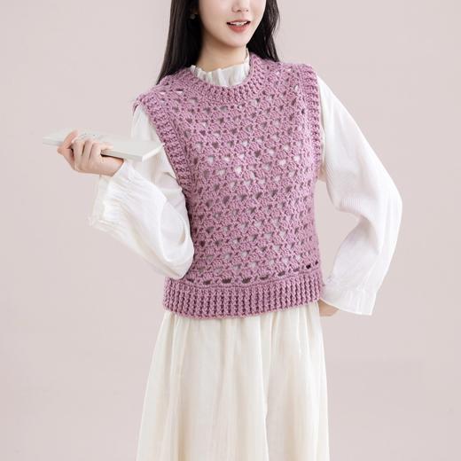 苏苏姐家素织背心手工diy编织钩针莫兰迪8羊毛毛线团自制背心材料包 商品图2