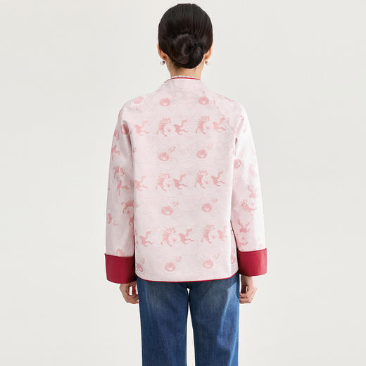 「高货wl」全新升级【铂金会员339/天猫459/差价120】(10028)洛诗琳新中式本命年新年战袍2025秋冬气质国风提花外套女 商品图1