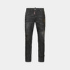 DSQUARED2 男士字母徽标贴片休闲牛仔裤 黑色 S71LB1666 S30357 900 商品缩略图0