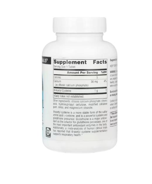 【香港直邮】【有效期2026/9月】Source Naturals N-Acetyl Cysteine 60' N-乙酰半胱氨酸60片 商品图2