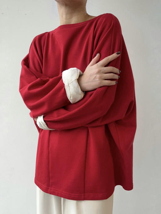 VC｜HD25014 Monica oversized sweater [ 针织毛衣 黑 / 红 ]【HOLIDAY】 商品图2