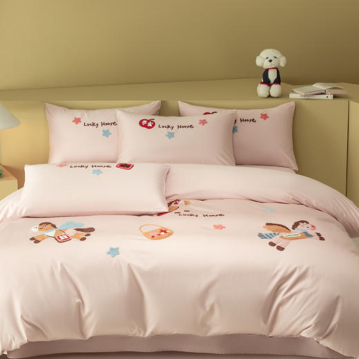 【品牌直发】加倍生活 A类100支全棉纯棉毛巾绣话四件套 马上有钱 马年限定系列 年货节焕新 商品图2