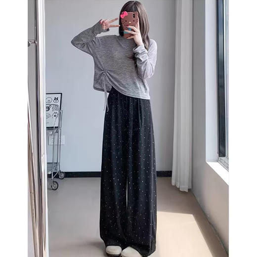 时尚百搭休闲印花减龄阔腿长裤-纪念日百货门店同款167745952 商品图0