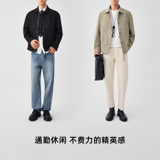 墨麦客男装2025年秋季新款翻领夹克外套男士休闲户外上衣男81381 商品图4