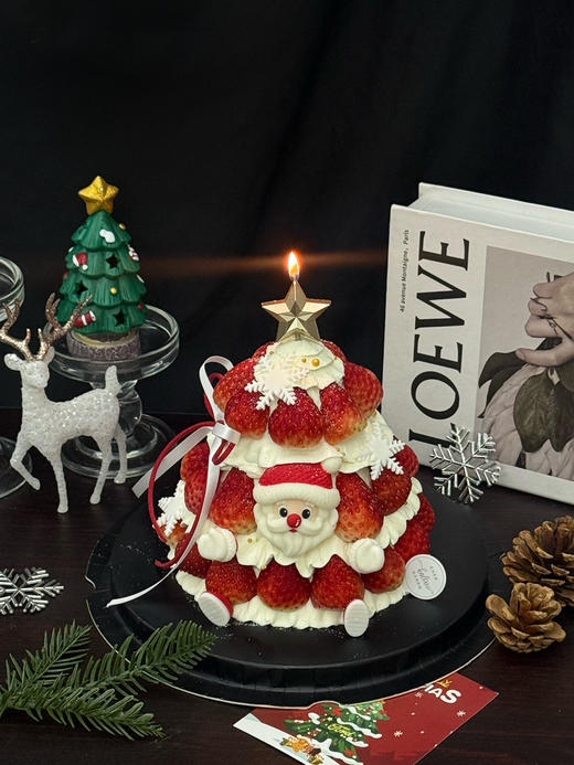 圣诞老人草莓多多蛋糕（圣诞老人表情 商品图0