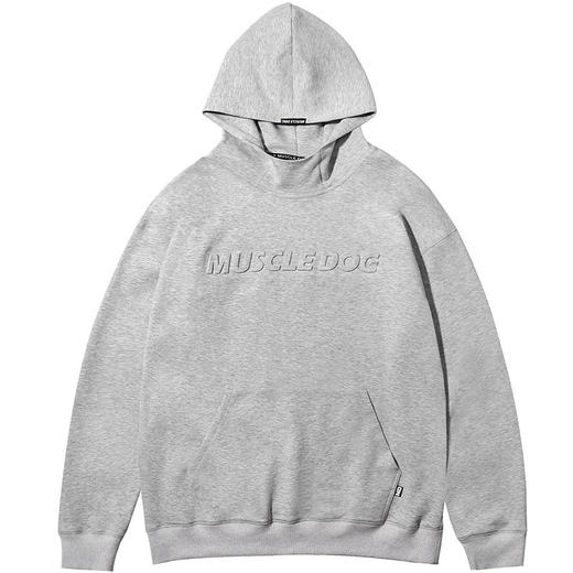 肌肉狗 运动卫衣男秋冬空气层3D压花宽松健身衣服连帽套头衫 商品图2