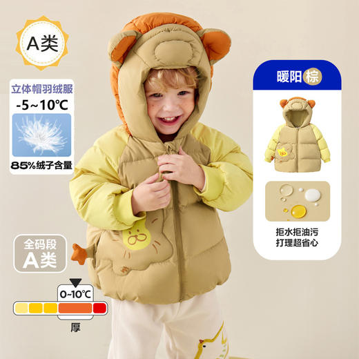 冬季男女童宝宝羽绒外套新款儿童动物造型帽羽绒服上衣厚款 商品图5