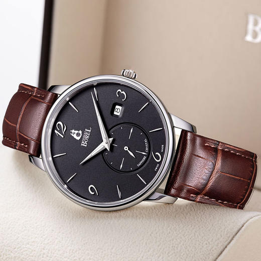 E7640162092432 依波路ERNEST BOREL 瑞士原装简约日历显示时尚商务真皮石英女士手表女【无电】 商品图1