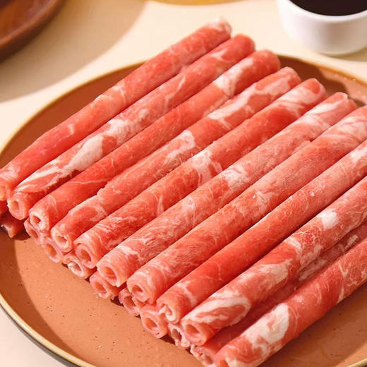 涮火锅必备 火食内蒙古羔羊原切甄选羊肉卷1kg 清水就能涮出奶香味 商品图2