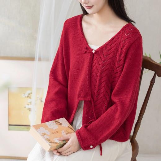 苏苏姐家菀月开衫手工diy钩针棒针毛衣编织羊毛线毛线团材料包 商品图2