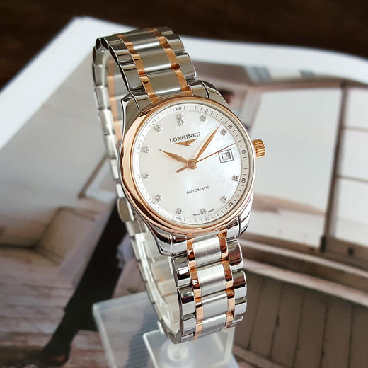 【95新】LONGINES 浪琴L2.257.5.89.7自动机械机芯日期显示29MM（女款）名匠系列精钢/18K玫瑰金231125NJS04 商品图3