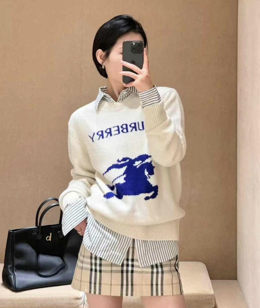 Bur男女款骑士徽标羊毛针织衫122503 商品图1